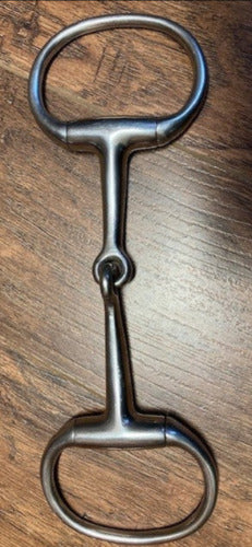 GENTLY USED- Centaur Stainless Steel Medium Weight Eggbutt Snaffle Bit 5"