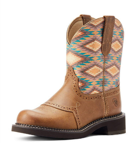 Ariat Fatbaby Heritage Farrah Western Boot- Aztec Coastal Tan CLOSEOUT