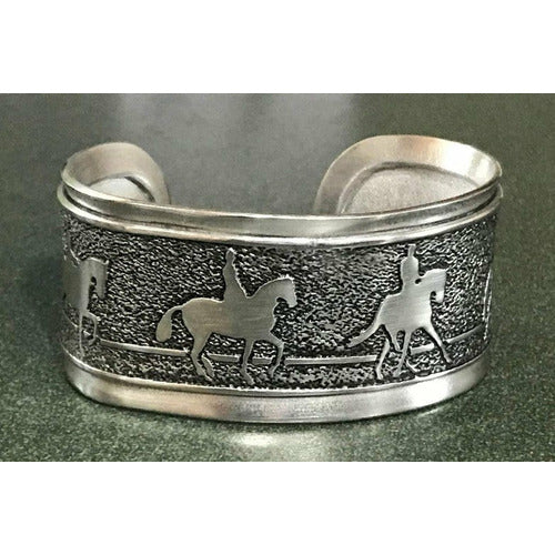 Horse Lady Gifts Silver Cuff Bracelet