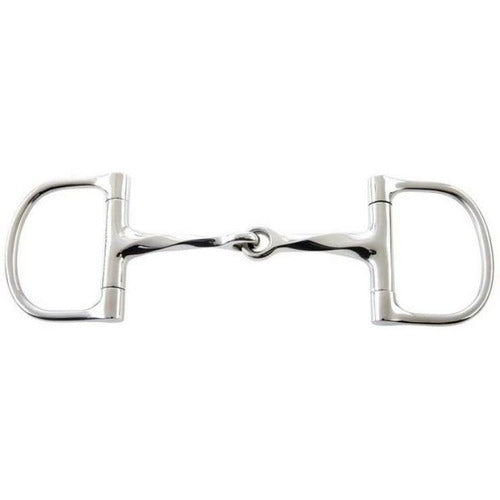 Korsteel Stainless Steel Slow Twist Dee Ring Snaffle Bit