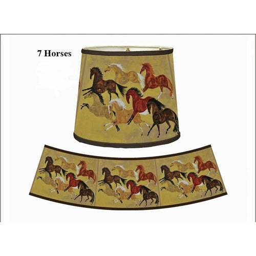 Life Shades Lamp Shade 7 Horses - CarouselHorseTack.com