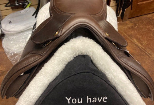 TEST RIDE/DEMO- Ovation Covered Leather Pony Saddle BROWN 15.5in