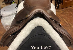 TEST RIDE/DEMO- Ovation Covered Leather Pony Saddle BROWN 15.5in