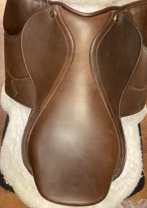 TEST RIDE/DEMO- Ovation Covered Leather Pony Saddle BROWN 15.5in