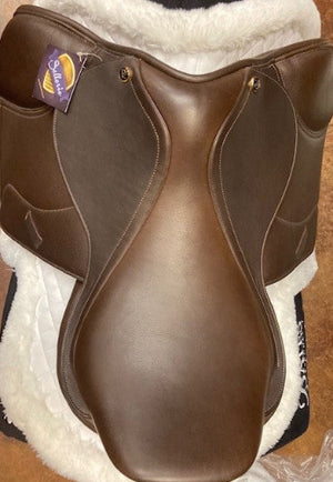 TEST RIDE/DEMO- Ovation Covered Leather Pony Saddle BROWN 16in