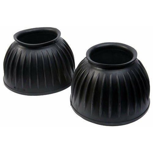 Saxon Thick Bottom Rubber Ribbed Pull On Bell Boots - The Carousel Horse 