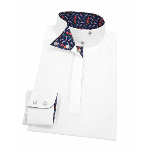 Essex Classics  Ladies Talent Yarn Wrap Collar Show Shirt- Seahorsin' Around CLOSEOUT