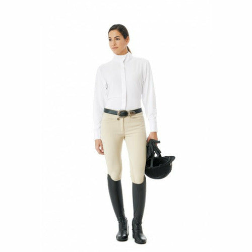 Ovation Celebrity Slim DX Euro Seat Front Zip Knee Patch Breeches - Ladies Long - CarouselHorseTack.com