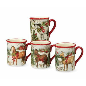 Winter Christmas Horse Coffee Mug